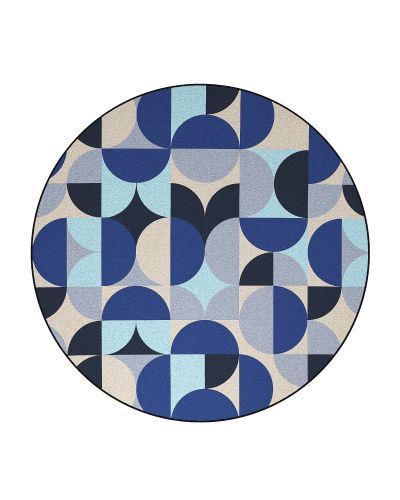 Geo Tile Round Rug