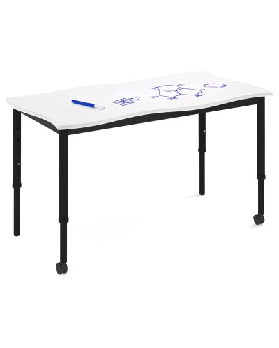 SmarTable Twist Double Student Desk-Height Adjustable-With 2 Castors-Writeable
