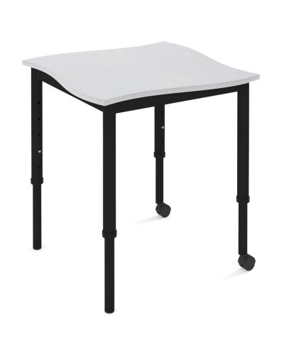SmarTable Twist Single Student Table-520 - 760h Adjustable Height-With 2 Castors-Zincworks