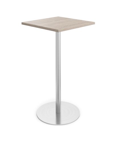 Rural Oak Top | Brushed Stainless Steel Frame