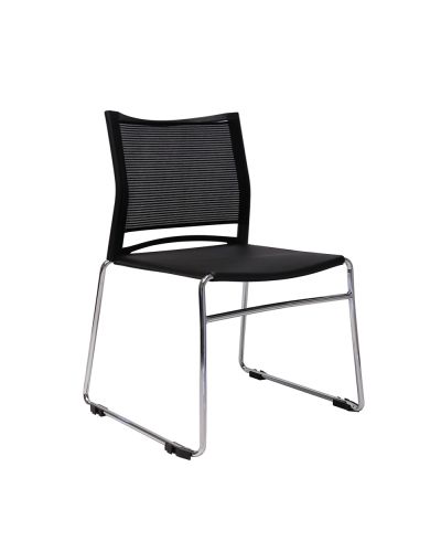 Stackable Sled Base Mesh Back Visitor Chair