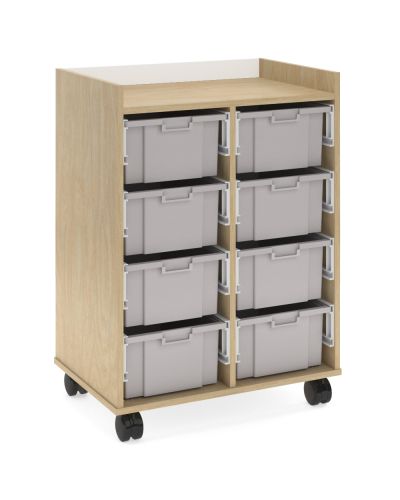 Stash Mobile Tote Tray Storage Trolley - 2 Columns