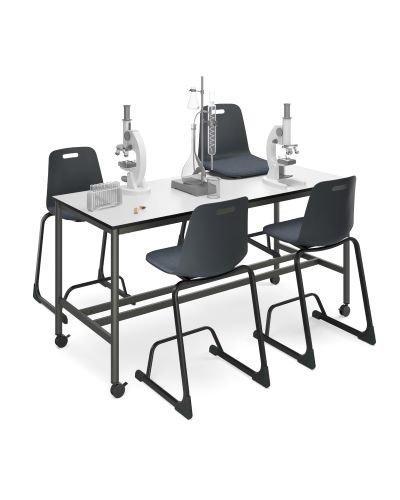 Luca Cantilever Stool - Plastic Shell with Seat Pad