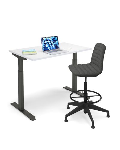 Luca Drafting Chair with Glides - Plastic Shell