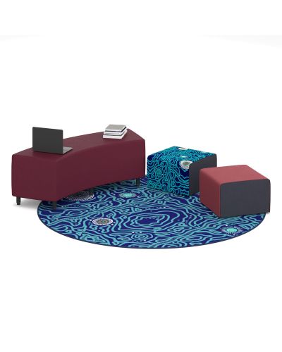 Lustrell Allure Denim Vinyl | Lockable Castors