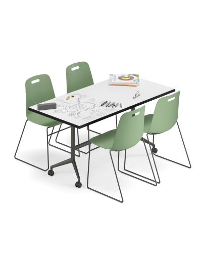 Luca Sled Base Chair - Plastic Shell