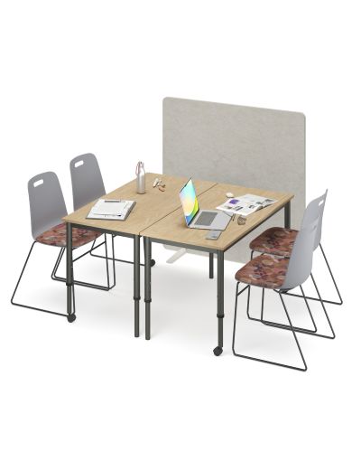 Luca Sled Base Chair - Plastic Shell with Seat Pad