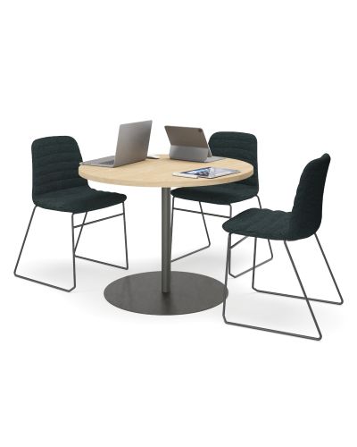 Luca Sled Base Chair - Fully Upholstered