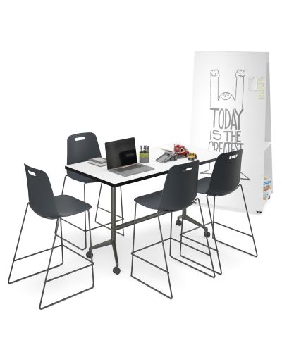 Luca Sled Stool  - Plastic Shell