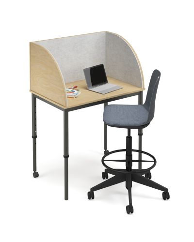 Luca Drafting Chair with Castors - Plastic Shell