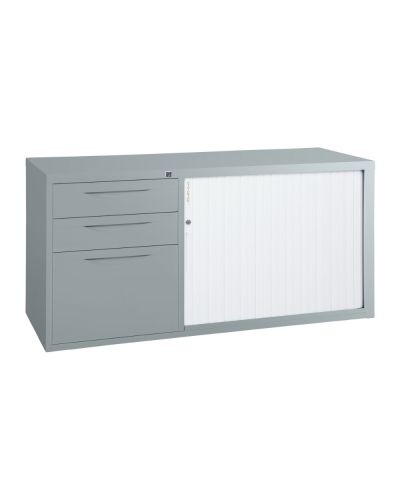 Element Mobile Caddy with Tambour & Filing Pedestal