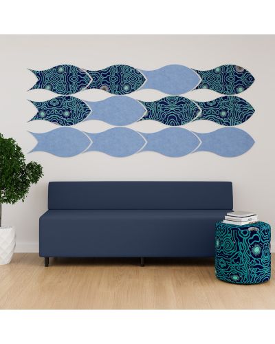 Blue Marle/Royal Blue/Light Blue | Pictured in Setting