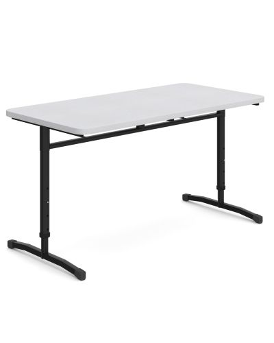 Whizz Smartable Double Height Adjustable Student Desk-Zincworks-Without Totes