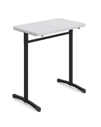 Whizz Single Fixed Height Student Desk-750h x 700w x 450d-Zincworks-Without Tote 