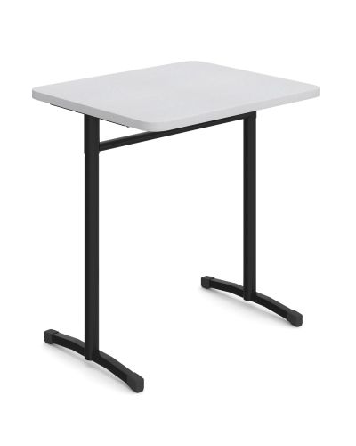 Whizz Single Fixed Height Student Desk-750h x 700w x 600d-Zincworks-Without Tote 