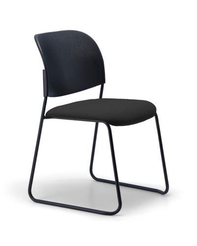 Lumen Stacking Chair with Upholstered Seat Pad