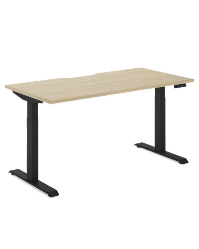 Ascendo Plus Single Sided Electronic Sit Stand Desk with Scallop