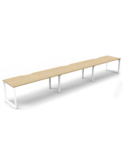 Aeon Loop Leg Single Sided Desk - Three Person