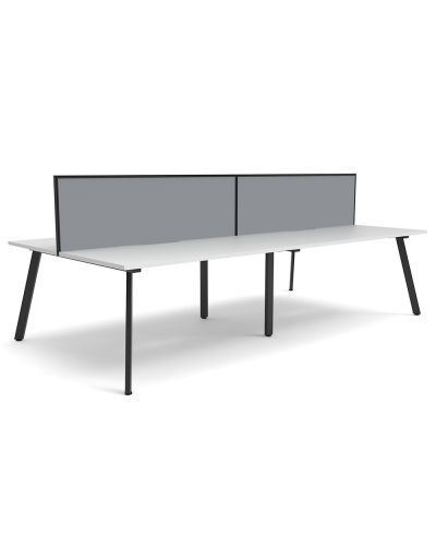 Lawson Double Sided Desk with Screen - Four  Person