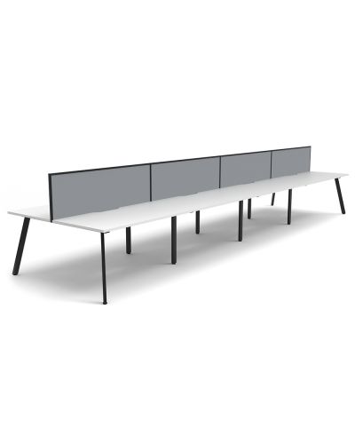 Lawson Double Sided Desk with Screen - Eight  Person