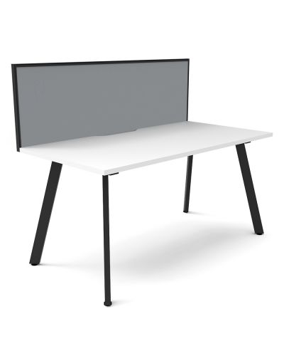 Lawson Single Sided Desk with Screen - One Person