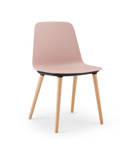 Lola Timber Leg Chair - Plastic Shell