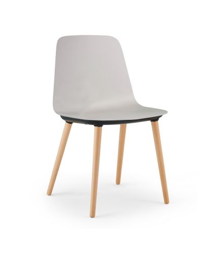 Lola Timber Leg Chair - Plastic Shell