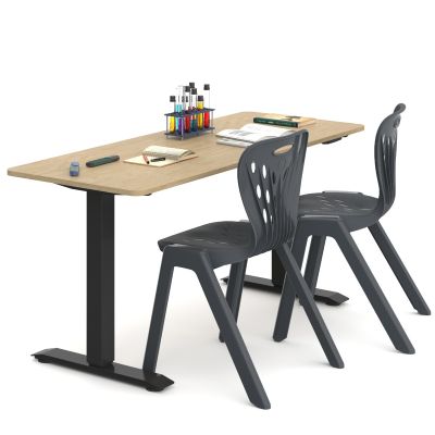 1500w x 750d | Raw Birch Ply Top / White Frame