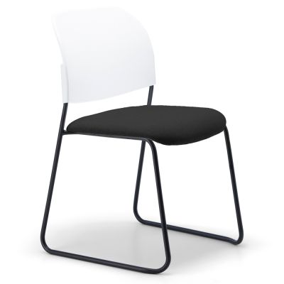 Lumen Stacking Chair with Upholstered Seat Pad