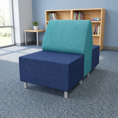 Single | Beachcomber Pewter Back / Beachcomber Graphite Fabric Seat