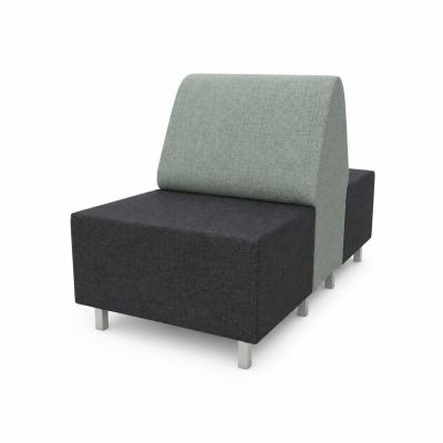 Single | Beachcomber Pewter Back / Beachcomber Graphite Fabric Seat