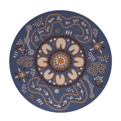 Camped Round Rug