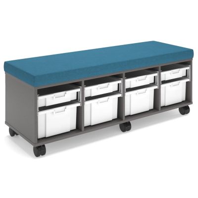 Half Cookie Stash Mobile Ottoman Tote Trolley