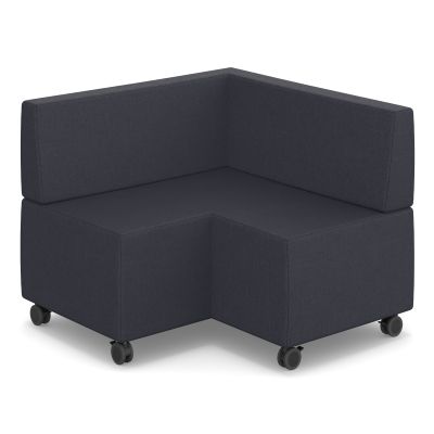 Mid  Back | Beachcomber Midnight Fabric | Mobile Lockable Castors