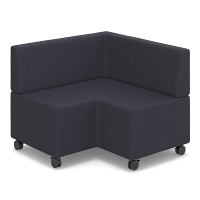 Mid Back | Beachcomber Midnight Fabric | Mobile Lockable Castors