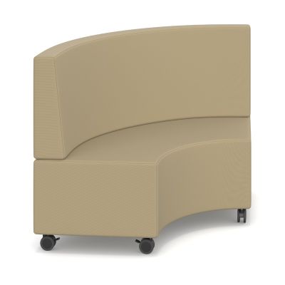 High Back | Lustrell Allure Sandstone Vinyl | Mobile Lockable Castors