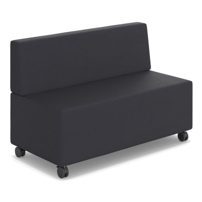 Mid Back | Lustrell Charisma Cobalt Vinyl | Mobile Lockable Castors