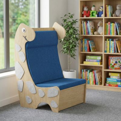 With Castors | Marle Grey Audio Art | Raw Birch Ply Board | Beachcomber Teal Fabric