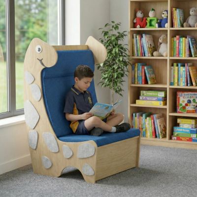 With Castors | Marle Grey Audio Art | Raw Birch Ply Board | Beachcomber Teal Fabric