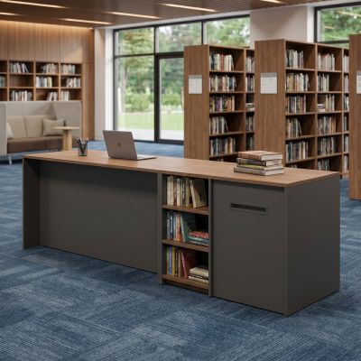 Rural Oak / Parchment | With Shelves