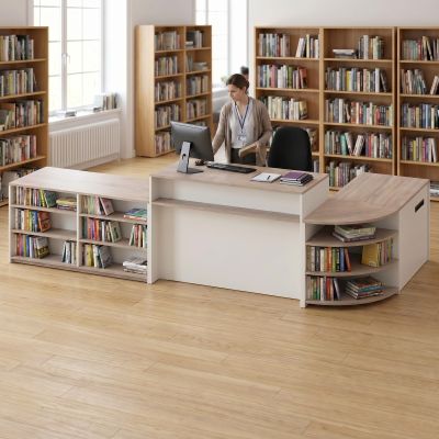 Rural Oak | Without Desk at Rear (ECD407) | Desk Front 