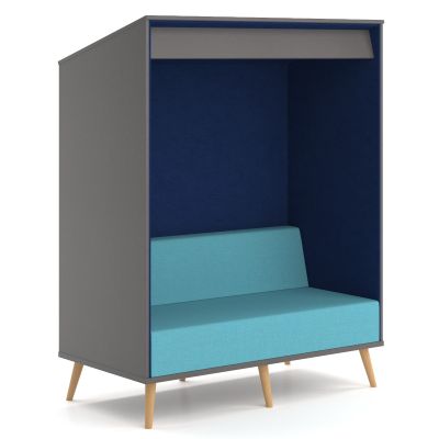 New Graphite Board | Royal Blue AudioArt | Beachcomber Atlantic Fabric | ABS Legs