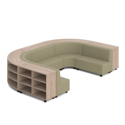 High Back |Allure Chai Vinyl | Rural Oak