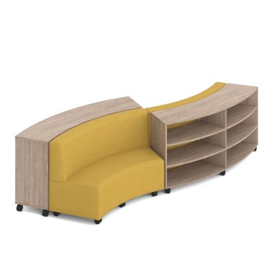 High Back | Beachcomber Manuka Fabric | Rural Oak