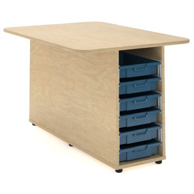 725H | Raw Birch Ply | 12 x Capri Blue Trays