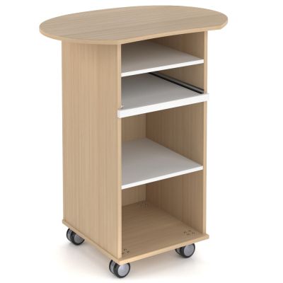 Raw Birch Ply / Polar White Shelves | Without Writeable Surface
