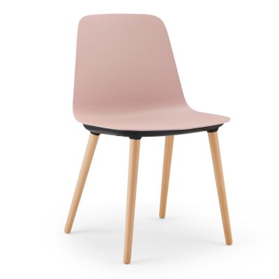 Lola Timber Leg Chair - Plastic Shell
