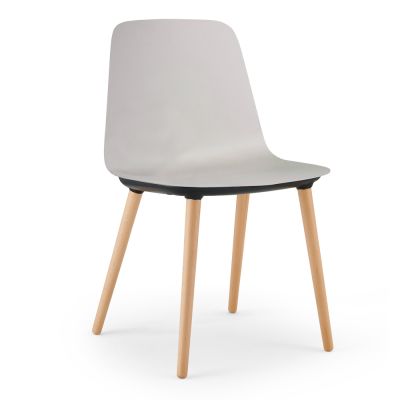 Lola Timber Leg Chair - Plastic Shell