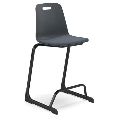 Luca Cantilever Stool - Plastic Shell with Seat Pad