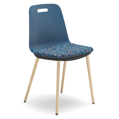 Luca 4 Leg Base Chair - Plastic Shell with Seat Pad